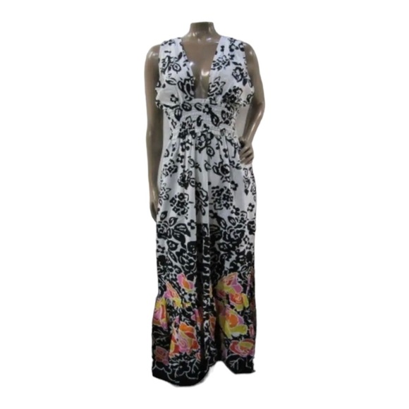 Plenty by Tracy Reese Floral Halter Maxi Dress Anthropologie White Black S NWT - Picture 12 of 14